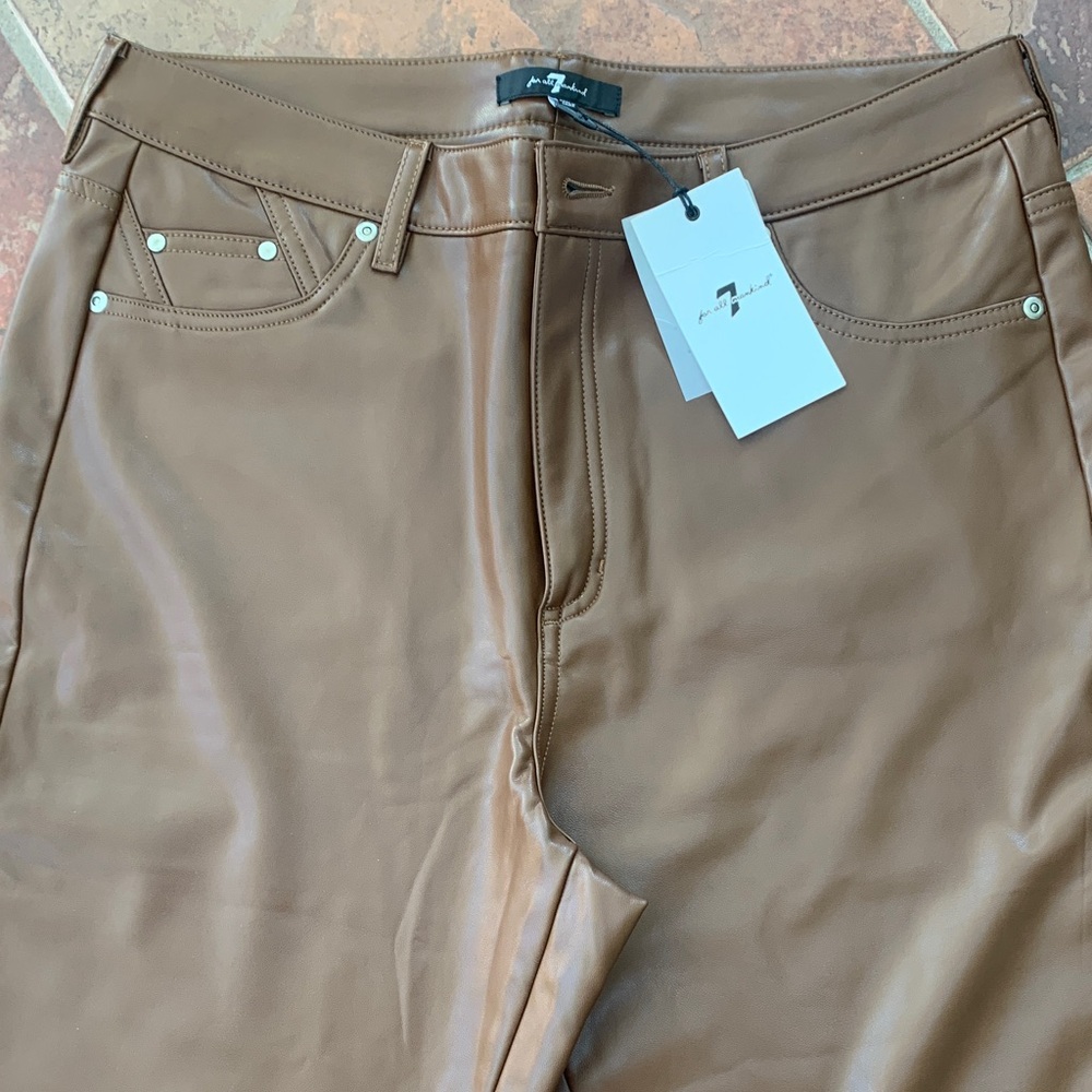 7 For All Mankind Brown Straight Leg Pants